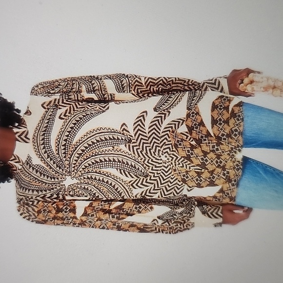 FARM RIO SAND YAWANAWA BANANA BLOUSE SIZE S - Picture 2 of 6